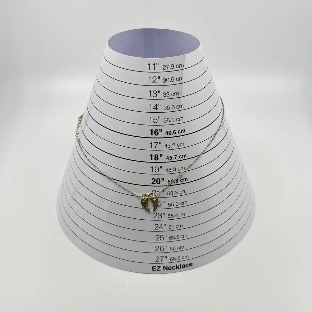 VTG Y2K Silver Tone‎ Angel Wings Pendant Necklace Retro Celestial Boho Jewelry